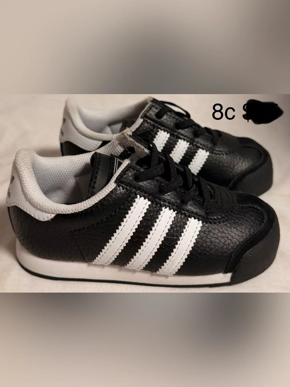 adidas Black & White Kids Retro Stripe Sneakers